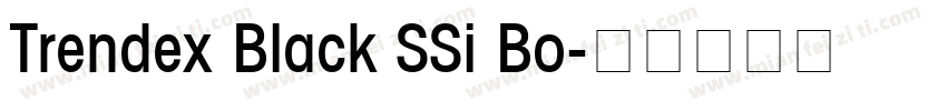 Trendex Black SSi Bo字体转换